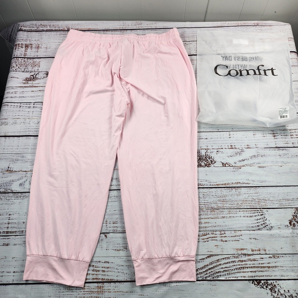 Comfrt AllDayJersey Jogger Unisex 3XL Cherry Blossom Pink Lightweight Pants NEW - Picture 2 of 9